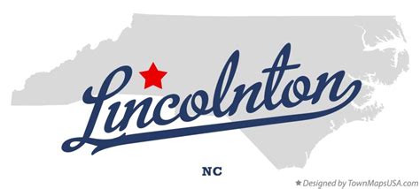 Map of Lincolnton, NC, North Carolina