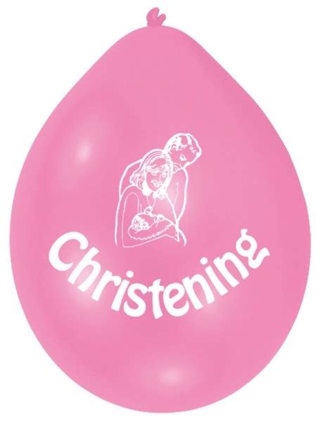 Pink Christening Celebration Balloons