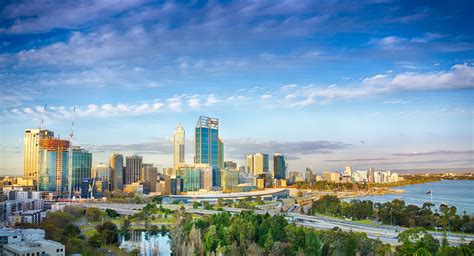 The Skyline from Perth, Australia / Die Skyline von Perth, Australien ...