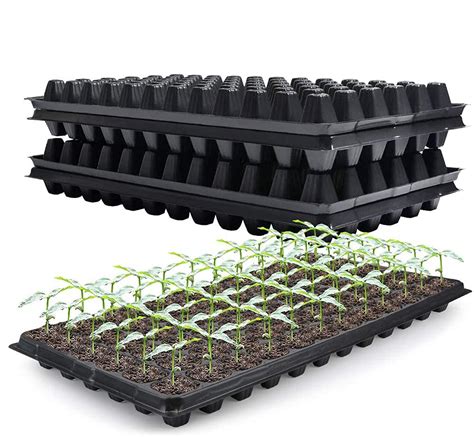 10-Pack Seed Starter Kit，72 Cell Seedling Trays Gardening Germination ...