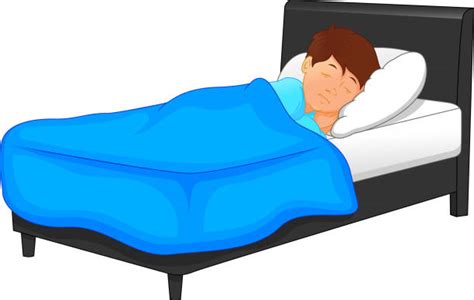 Royalty Free Sleeping Boy In Bed Clip Art, Vector Images ...