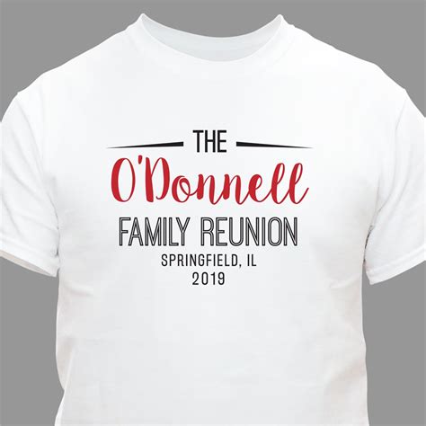 Personalized Family Reunion With Script Name T-Shirt | GiftsForYouNow