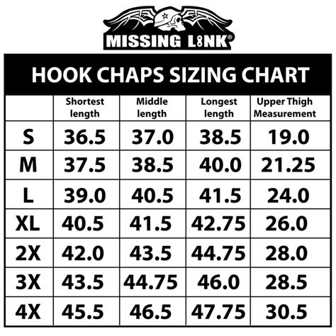 Husqvarna Chaps Sizing Chart