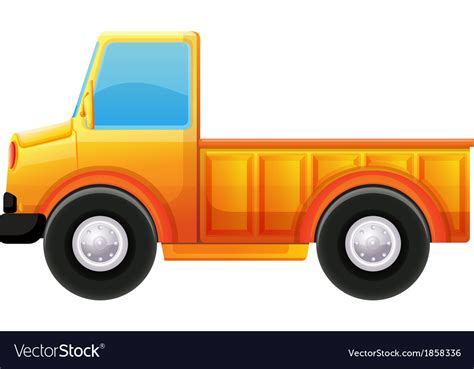 A yellow truck Royalty Free Vector Image - VectorStock