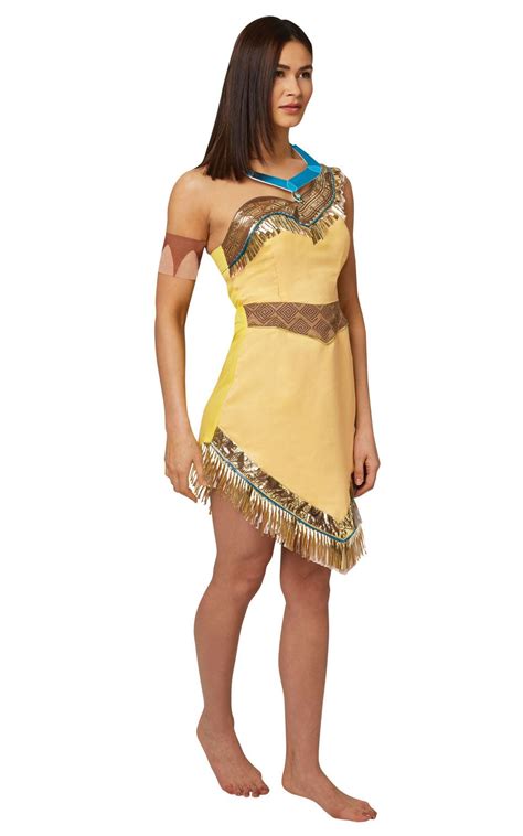 Ladies Pocahontas Costume Official Womens Disney Fancy Dress Native ...