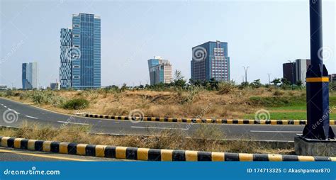 Gandhinagar City Name Displayed On Text Form On Geographical Location ...