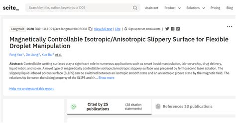 Magnetically Controllable Isotropic/Anisotropic Slippery Surface for ...