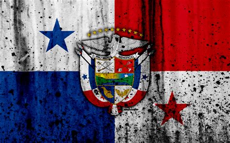 Download wallpapers Panama flag, 4k, grunge, North America, flag of ...