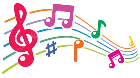 Colorful Music Notes Vector Hd PNG Images, Musical Notes Staff Colored ...