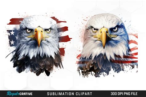 Patriotic Eagle Illustration Clipart