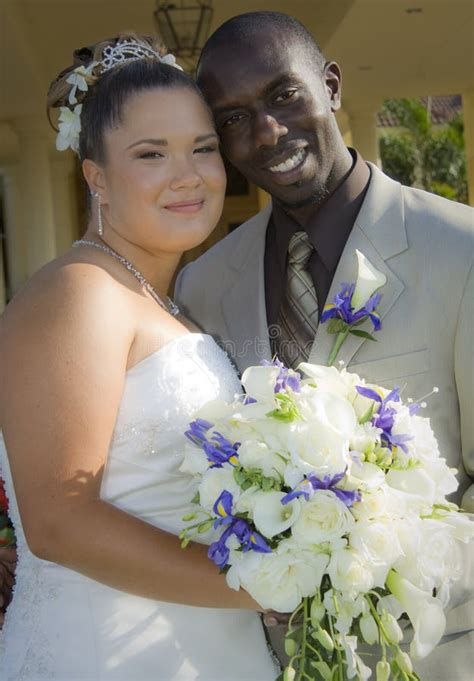 Mixed Race Wedding Couple Faces Stock Image - Image of dress, asian ...