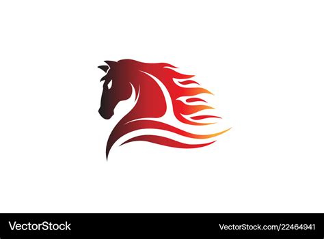 Horse red logo Royalty Free Vector Image - VectorStock