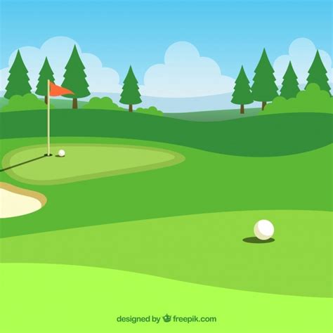 Golf Course Drawing at PaintingValley.com | Explore collection of Golf ...