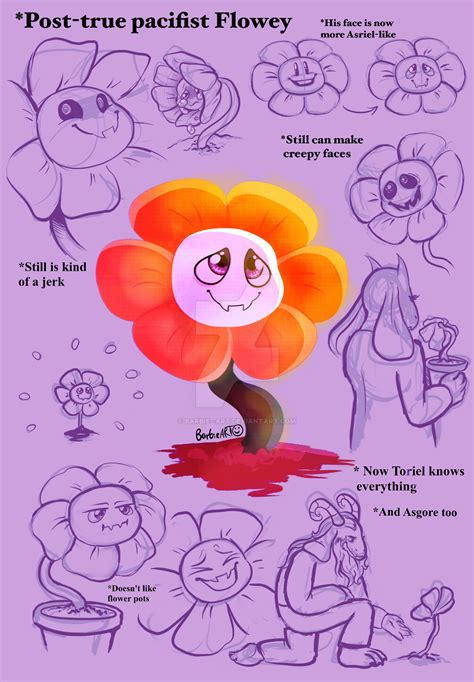 Post-pacifist Flowey by barbie--art on DeviantArt