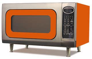 Big Chill Retro Microwave, Orange - Modern - Microwave Ovens - by Big Chill