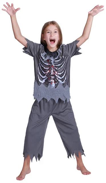 Boys Skeleton Zombie Costume Halloween Costume Kit Carnival Holidays ...