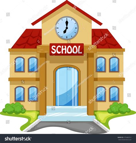 School Building Cartoon Stock Vector (Royalty Free) 275480312 ...