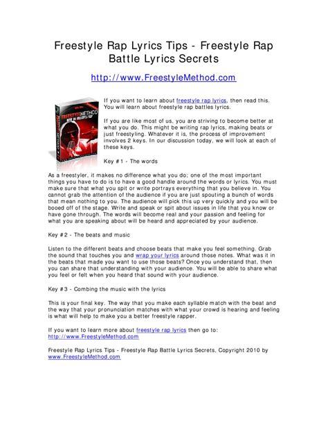 Rap Battle Lyrics