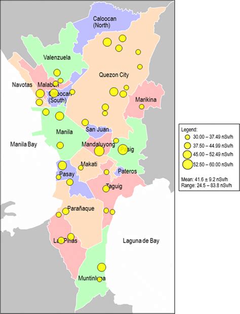 Modified map of Metro Manila with its cities and municipality showing ...