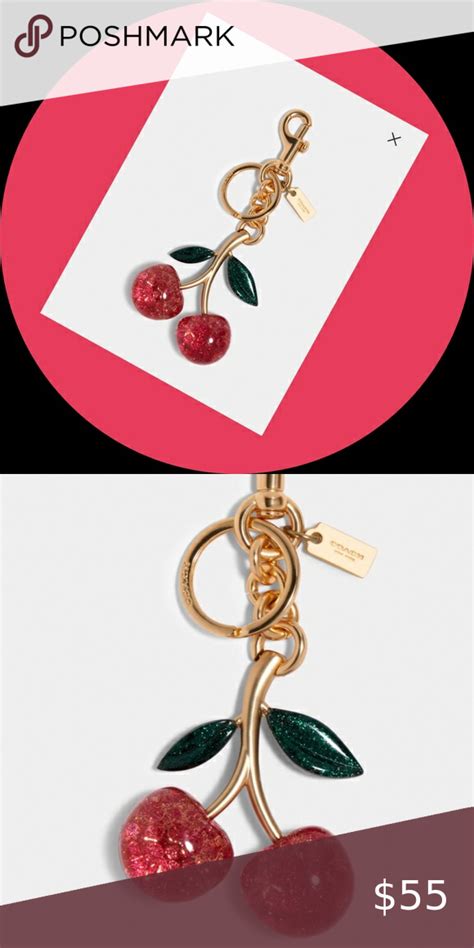 Coach signature cherry bag charm keychain | Bag charm, Keychain, Charmed