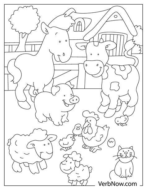 Free FARM ANIMALS Coloring Pages & Book for Download (Printable PDF ...