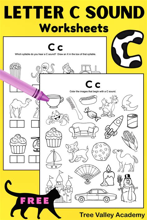 Letter C Sound Worksheets - Tree Valley Academy