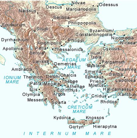 Ancient Greece Map - Map of Greece - Ancient Greek and Iliad Studies