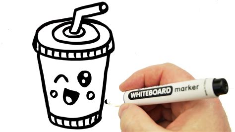 How to Draw a Cute Drink Easy 🥤 Drawing on a Whiteboard - YouTube