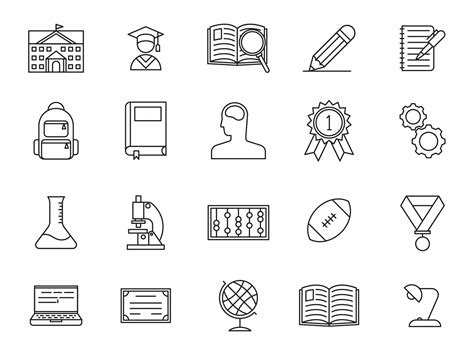 20 Free Education Vector Icons (AI)