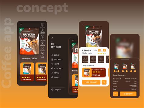 Coffee app by Rithesh on Dribbble