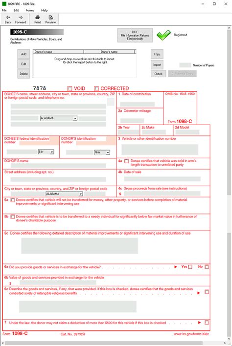 IRS Form 1098-C Software - eFile for $289, $449 Outsource | 1098-C Software