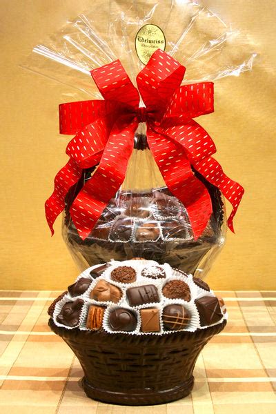 Large Dark Chocolate Basket | Edelweiss Chocolates