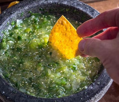 Salsa Verde Molcajete Style | Mexican Please