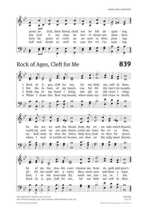 Christian Worship: Hymnal 839. Rock of Ages, cleft for me | Hymnary.org