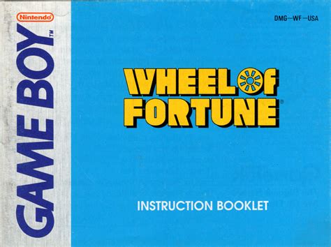 Contribute information for Wheel of Fortune - MobyGames