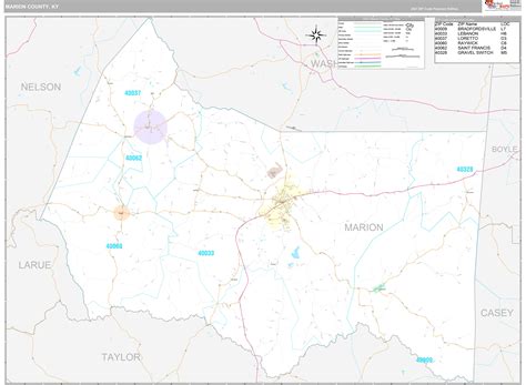 Marion County, KY Wall Map Premium Style by MarketMAPS - MapSales