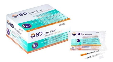 Bd Ultra Fine Jeringa de Insulina 1 ml Aguja 31 g 6 mm 100U, BD Ultra ...