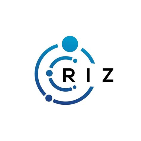 RIZ letter technology logo design on white background. RIZ creative ...