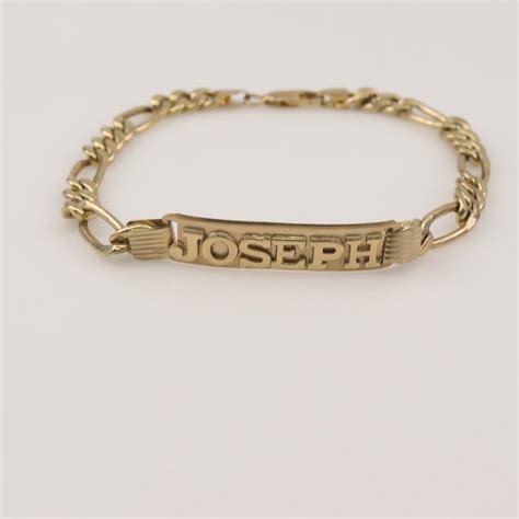 12kt Gold Name Plate Bracelet | Property Room