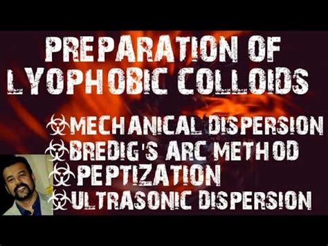 Preparation Of Lyophobic Colloids|| Surface Chemistry || XII Chemistry ...