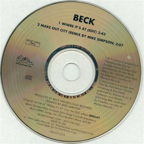 Beck – Where It's At (1996, CD) - Discogs