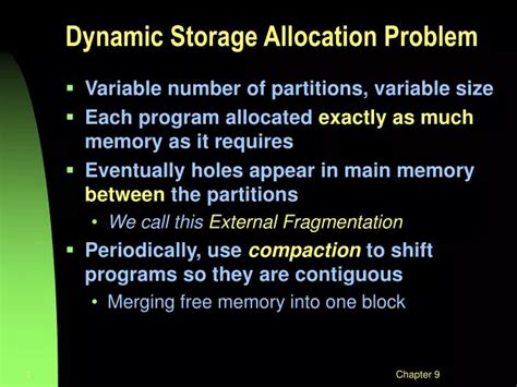 PPT - Dynamic Storage Allocation Problem PowerPoint Presentation, free ...