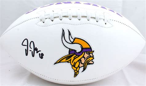 Justin Jefferson Signed Vikings Logo Football (Beckett) | Pristine Auction