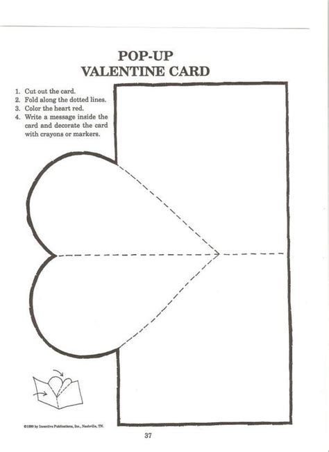 Pop up valentine cards, Valentine card template, Pop up card templates