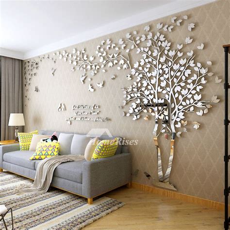 Wall Decals For Living Room Tree Acrylic Home Personalised Mirror ...