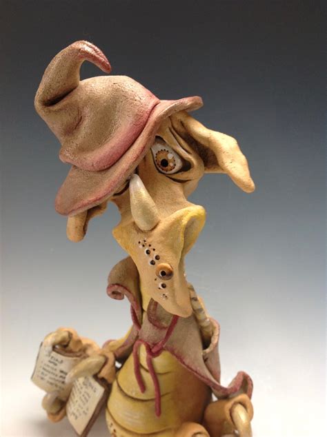 Whimsical Dragon Ceramic Sculpture by Lucy Kite