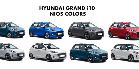 Hyundai Grand i10 NIOS Colors: Red, Grey, Silver, White, Teal, Blue ...