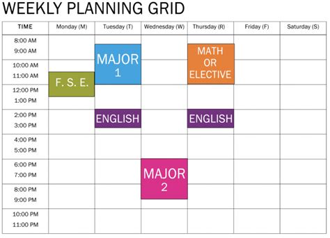 8 Tips for Making a Awesome College Schedule - Free College Schedule ...