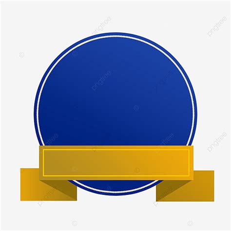 a blue circle with gold ribbon around it, logo, badge png and psd