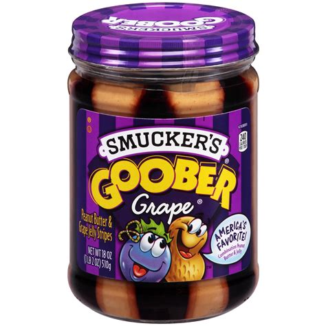 Smucker's Smucker's Goober Peanut Butter and Grape Jelly Stripes, 18 ...